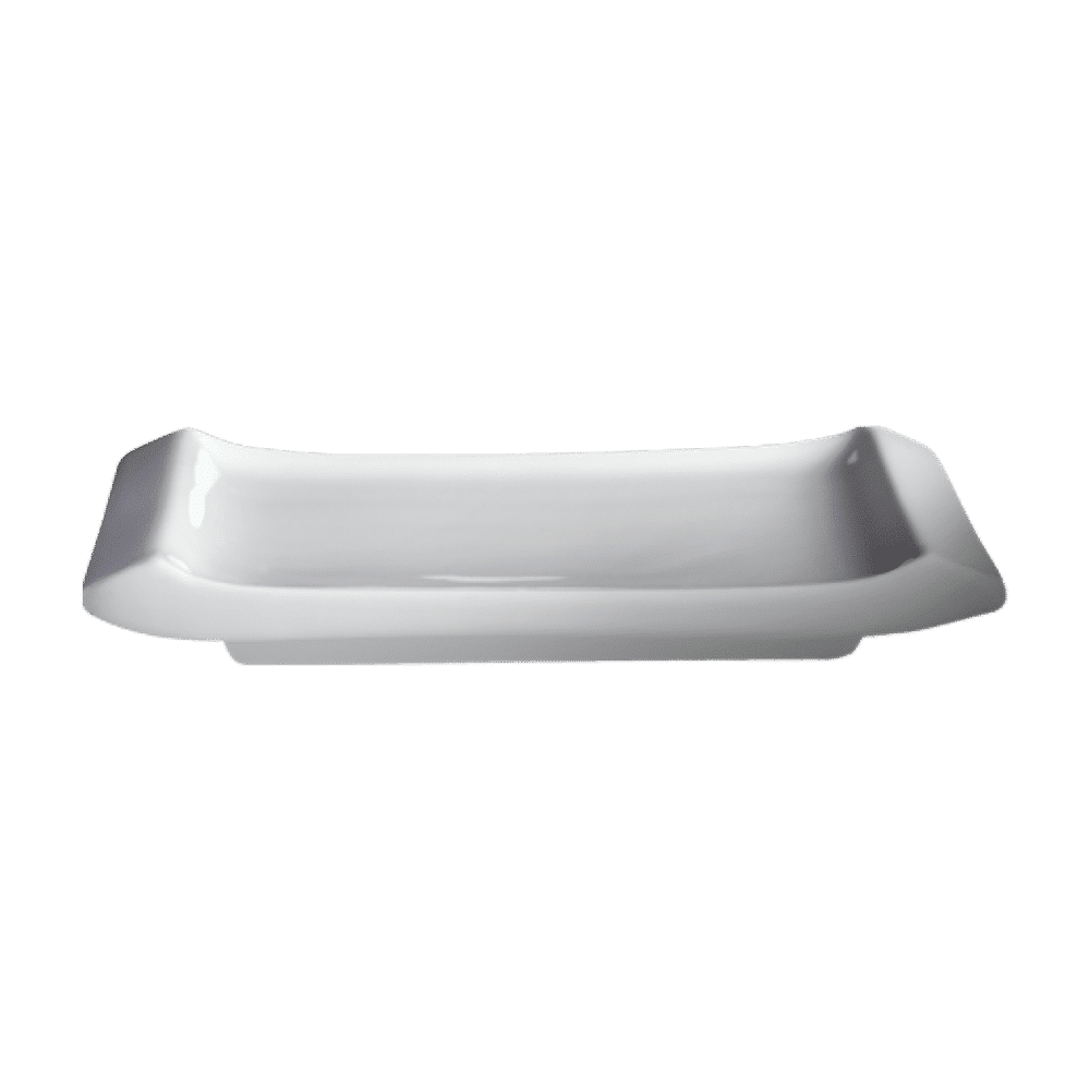 Cameo 8.5" Platter, Rectangular Ceramic White 24 /Case