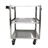 Nella 23" x 40" 3 Tier Utility Cart, Stainless Steel