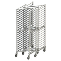 Winco 20 Tier Nesting Sheet Pan Rack with Brakes, 3" Spacing, Welded