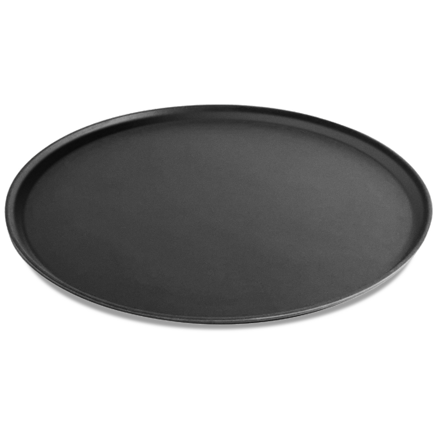 Nella 28" x 22" Oval Serving Tray with Non Skid Surface, Black