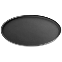 Nella 28" x 22" Oval Serving Tray with Non Skid Surface, Black