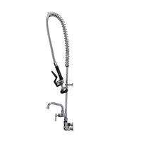 Encore® 8" OC. Brass Chrome Plated Wall Mount Pre Rinse Assembly, 14" Add On Faucet