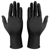 Winco Disposable Gloves, Nitrile, Medium, Black