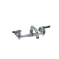 Component Top-Line Wall Mount Faucet 8" Centre, 10" Swivel Spout