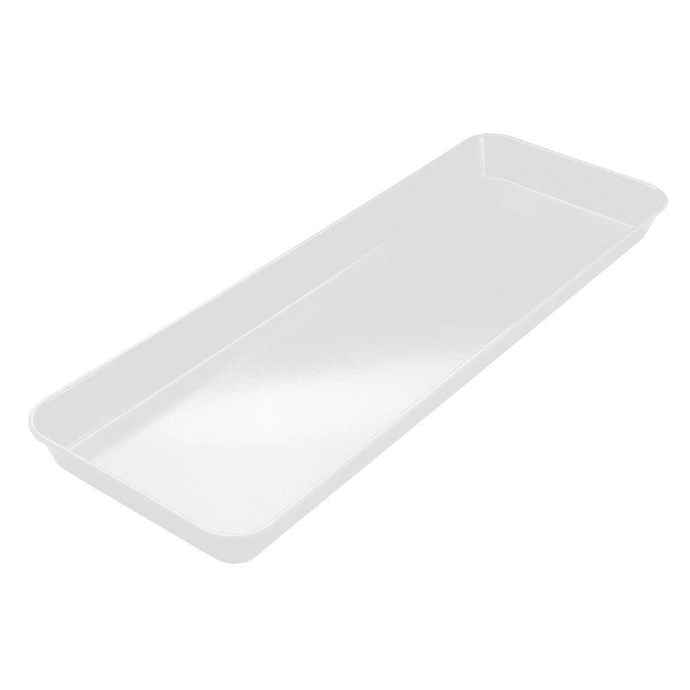 Cambro 10" x 30" Market Display Tray, White - 10302MT148