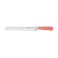 Wusthof Classic 9" Double Serrated Bread Knife, Coral Peach Handle