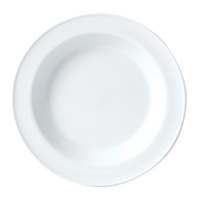 Steelite Simplicity 15.25 Oz Rimmed Soup Plate, White 24 /Case