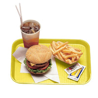Cambro 12" x 16" Fast Food Tray, Yellow - 1216FF108