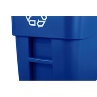 Rubbermaid Brute 50 Gallon Mobile Recycling Bin with Lid, Blue