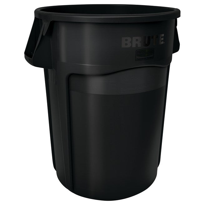 Rubbermaid Brute 32 Gallon Round Trash Can, Black