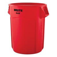 Rubbermaid Brute 55 Gallon Round Trash Can, Red