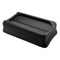 Rubbermaid Slim Jim Drop Shot Rectangular Trash Can Lid, Black