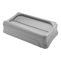 Rubbermaid Slim Jim Drop Shot Rectangular Trash Can Lid, Grey
