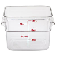 Cambro 12SFSCW135, 12 Qt Square Food Storage Container, Clear