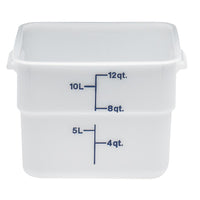 Cambro 12SFSP-148, 12 Qt Square Food Storage Container, White