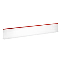 Nella Divider with Red Beading, Clear, 5" x 30"