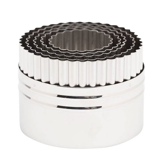 Ateco 5 Piece Double Sided Round Cutter Set, Stainless Steel
