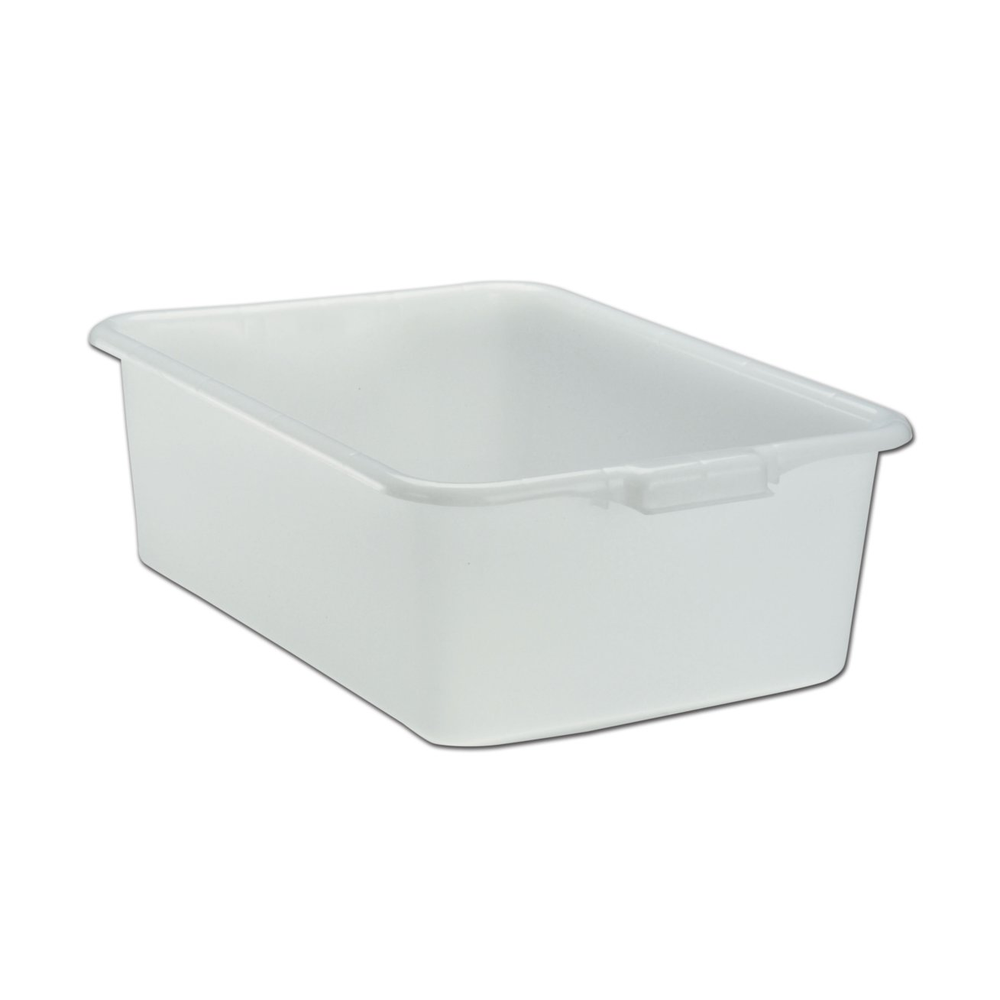 Vollrath White Bus Bin, 7" Deep