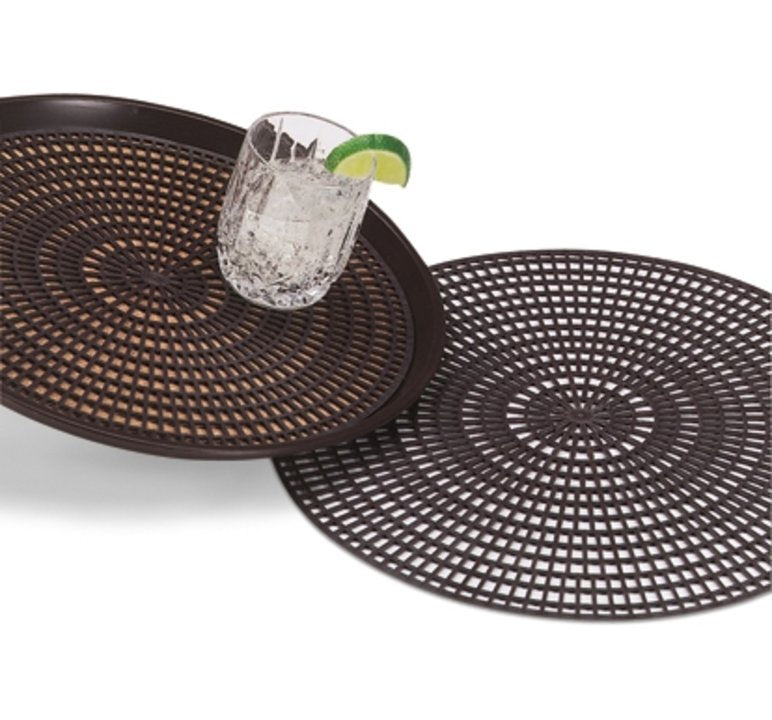 Vollrath Tray Mate 14.5" Round Anti-Skid Mat, Black - 1620-06