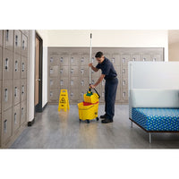 Rubbermaid Gripper 60" Clamp-Style Wet Mop Handle, Aluminum, Grey