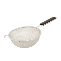 Browne 8" Double Fine Mesh Strainer with Plastic Handle