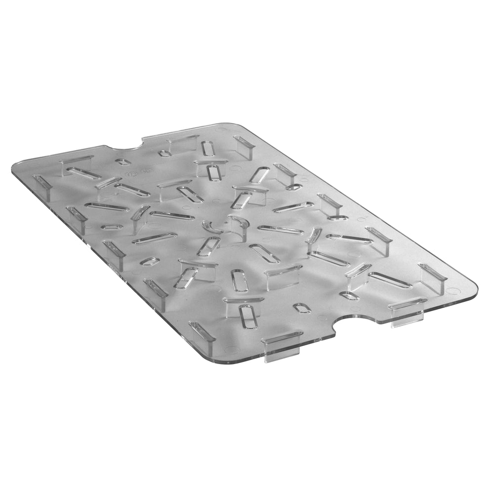 Cambro 1826DSCW135 22" x 14" Food Storage Container Drain Shelf, Clear