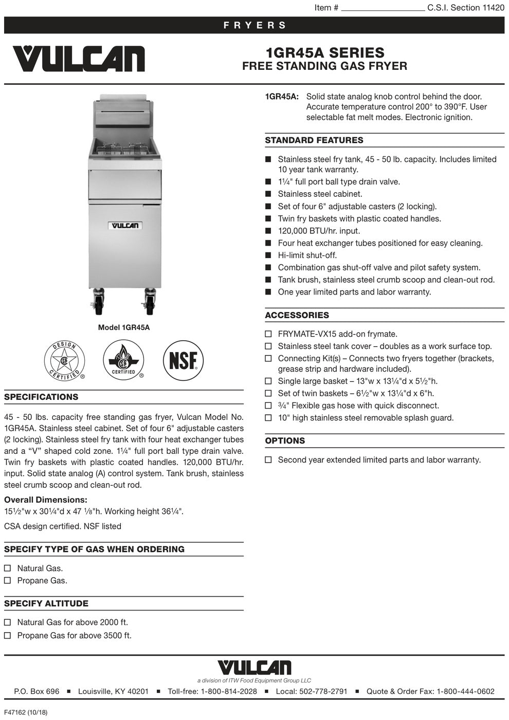 Spec Sheet