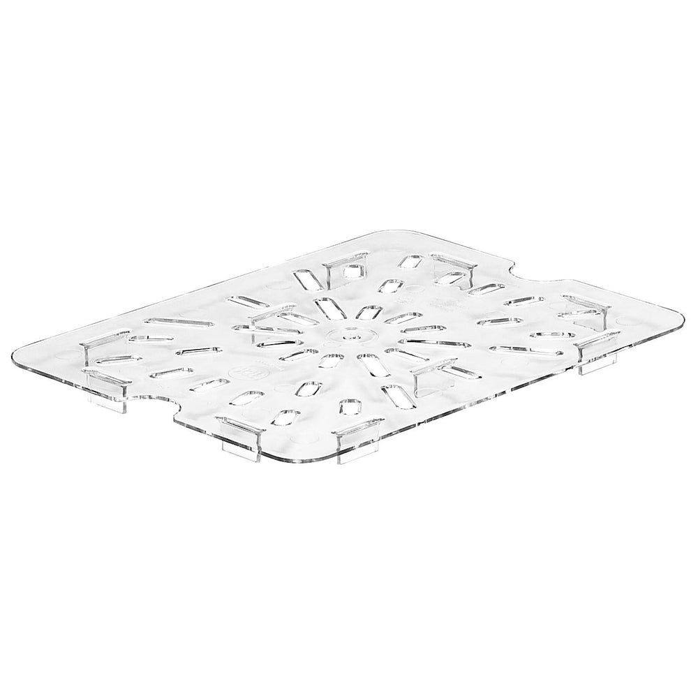 Cambro 20CWD135 1/2 Size Food Pan Drain Shelf, Clear