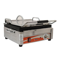 Nella 12" x 15" Single Panini Grill with Grooved Grill Surfaces, 120V