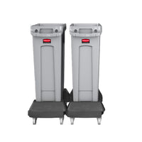 Rubbermaid Slim-Jim Trolley for 3540 & 3541 Containers, Black