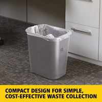 Rubbermaid 7 Gallon Rectangular Wastebasket, Grey