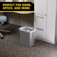 Rubbermaid 7 Gallon Rectangular Wastebasket, Grey