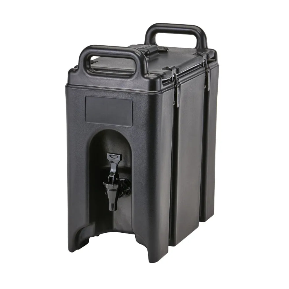 Cambro 250LCD110 Camtainer 2.5 Gallon Insulated Beverage Dispenser, Black