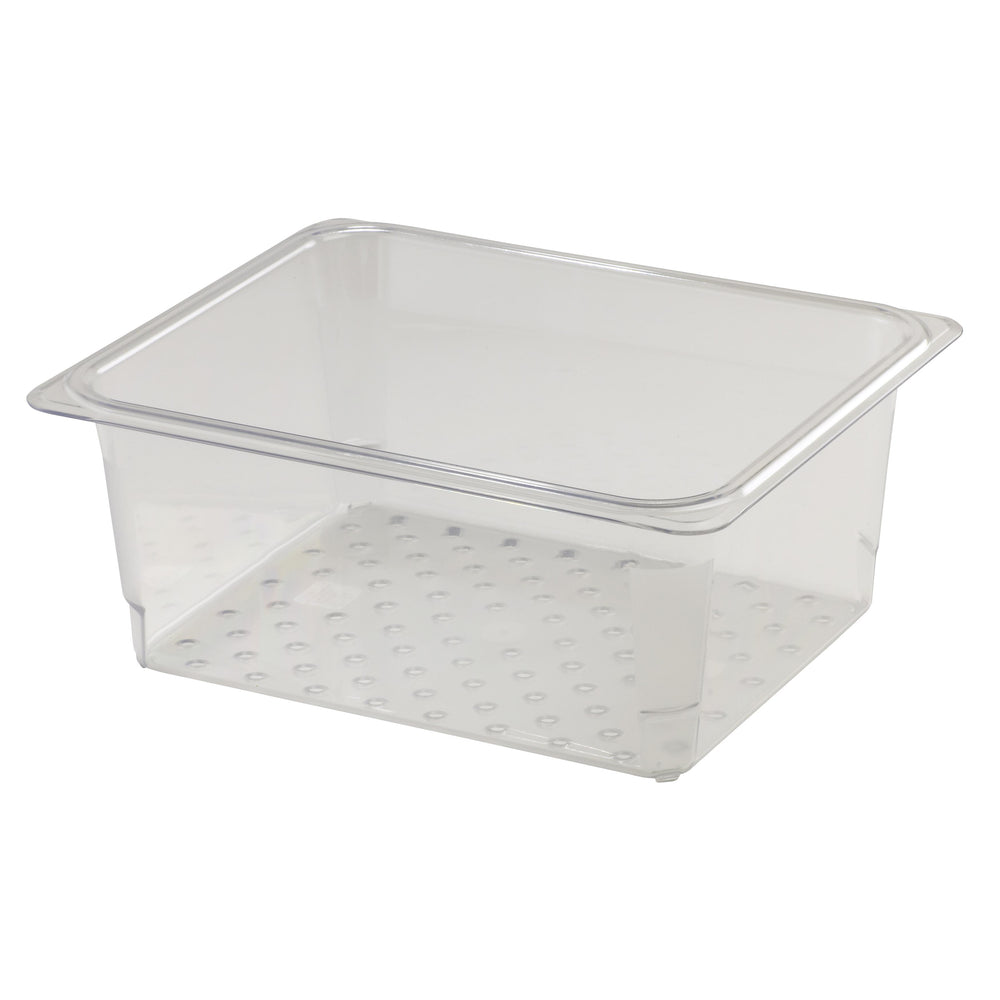 Cambro 25CLRCW135 1/2 Size Colander Pan 5" Deep, Clear