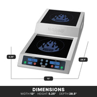 Waring Countertop Double Induction Step Up Range 208-240V 3600W