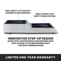 Waring Countertop Double Induction Step Up Range 208-240V 3600W