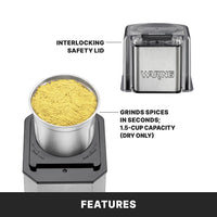 Waring Commercial Medium Duty Electric Spice Grinder, Stainless Steel