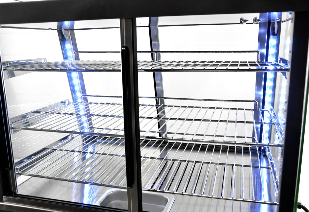 Nella 26" Countertop Glass Display Warmer with Front & Back Doors