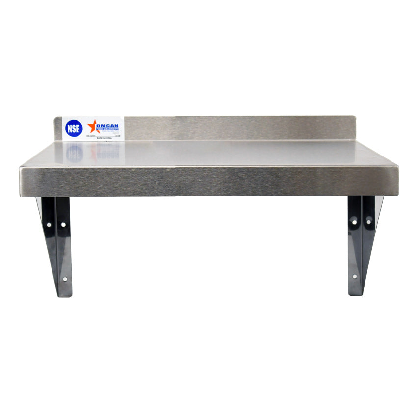Nella 12" x 48" Wall Shelf, Stainless Steel