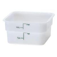 Cambro 2SFSP148, 2 Qt Square Food Storage Container, White