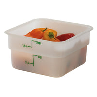 Cambro 2SFSP148, 2 Qt Square Food Storage Container, White