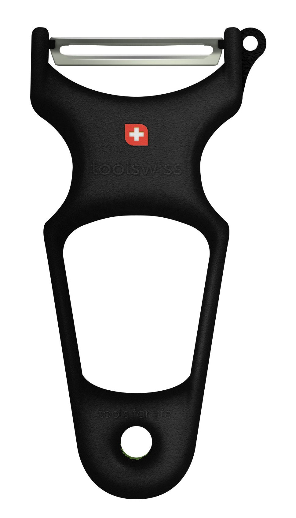 Toolswiss Classinox Vegetable Peeler, Black