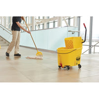 Rubbermaid WaveBrake 44 Qt Mop Bucket with Side Press Wringer, Yellow