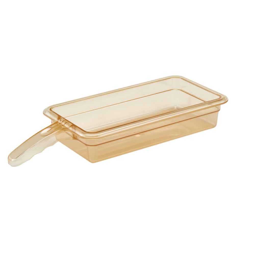 Cambro 32HP1H150 H-Pan 1/3 Size High Heat Plastic Food Pan, 2.5" Deep, Amber