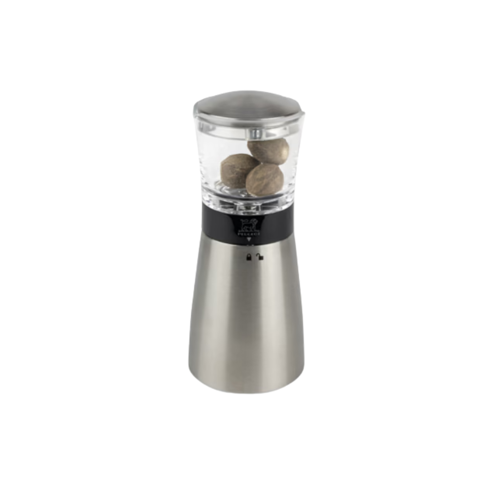 Peugeot Daman 6" Manual Nutmeg Mill, Stainless Steel and Acrylic