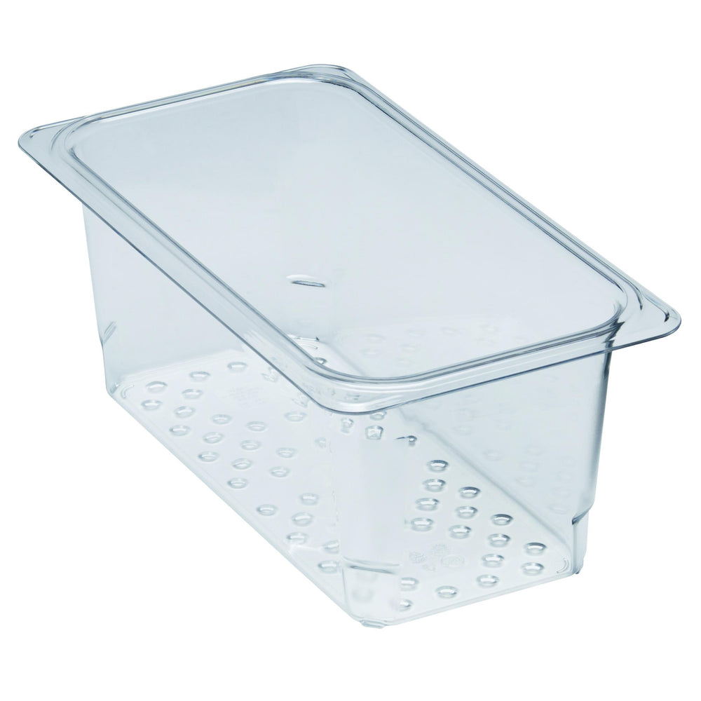 Cambro 35CLRCW135 1/3 Size Colander Pan 5" Deep, Clear