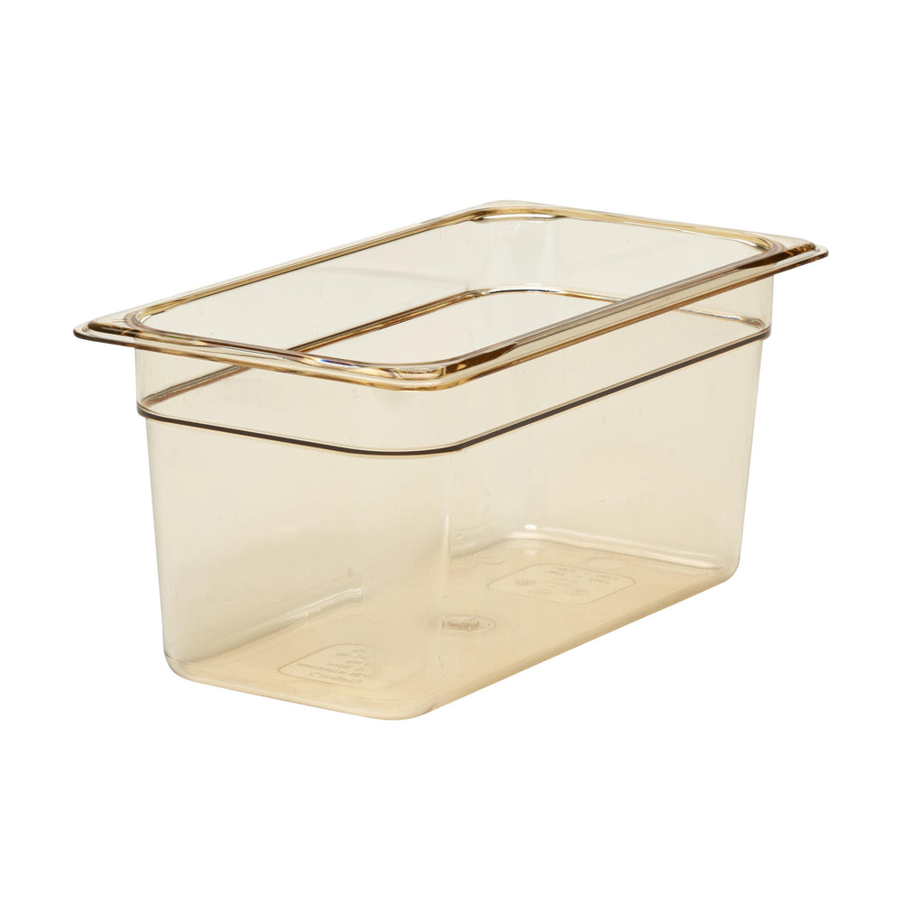 Cambro 36HP150 H-Pan 1/3 Size High Heat Food Pan 6" Deep, Amber