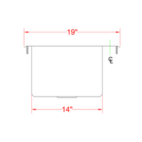 Nella One Tub Drop in Sink 10" x 14" x 10" with Flat Top