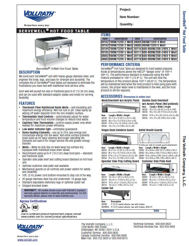 Spec Sheet