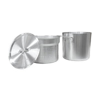 Nella 20 Qt Double Broiler with Perforated Inner Pot, Aluminum